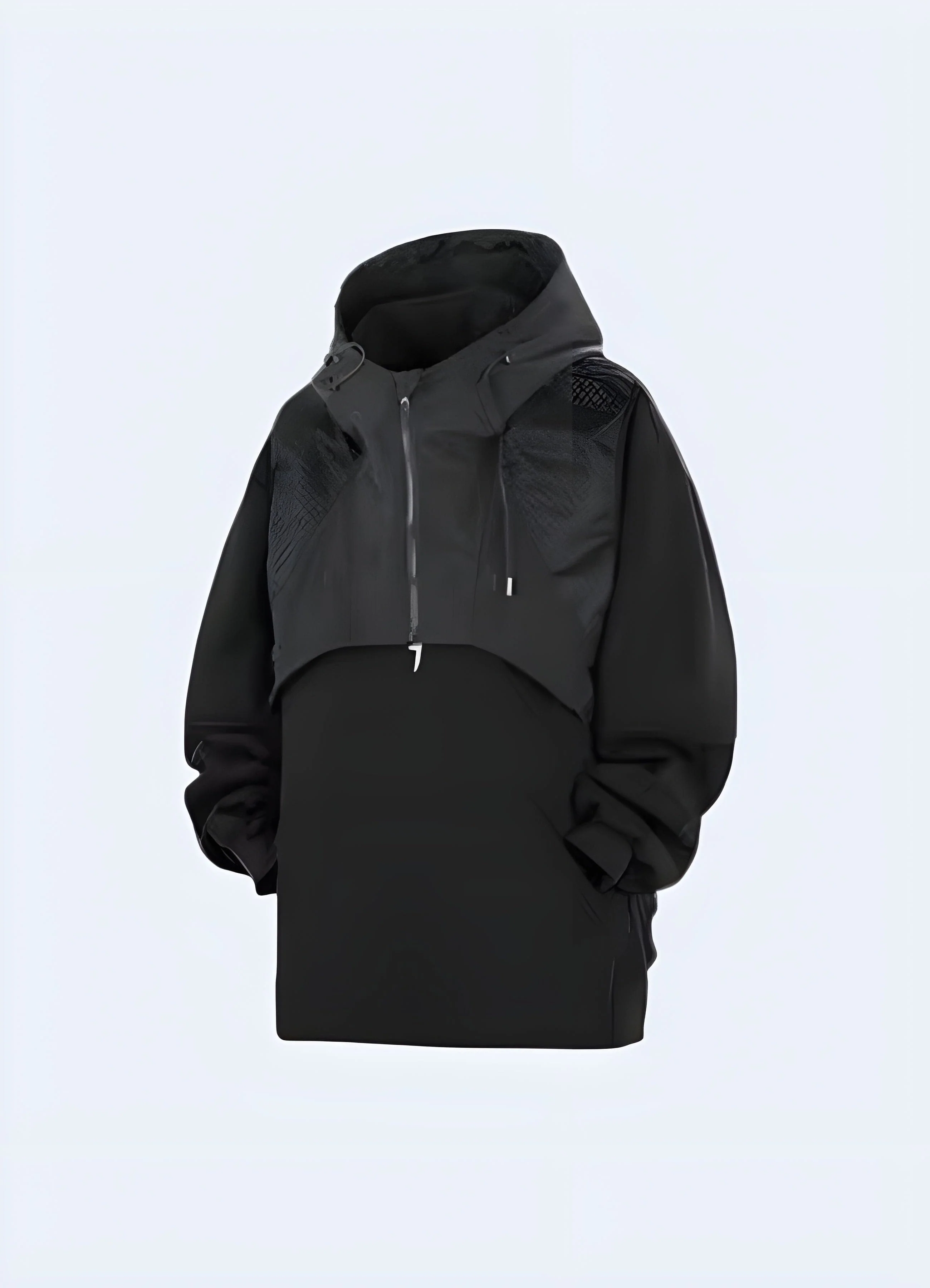 Black Tech Fleece Hoodie - Image 3