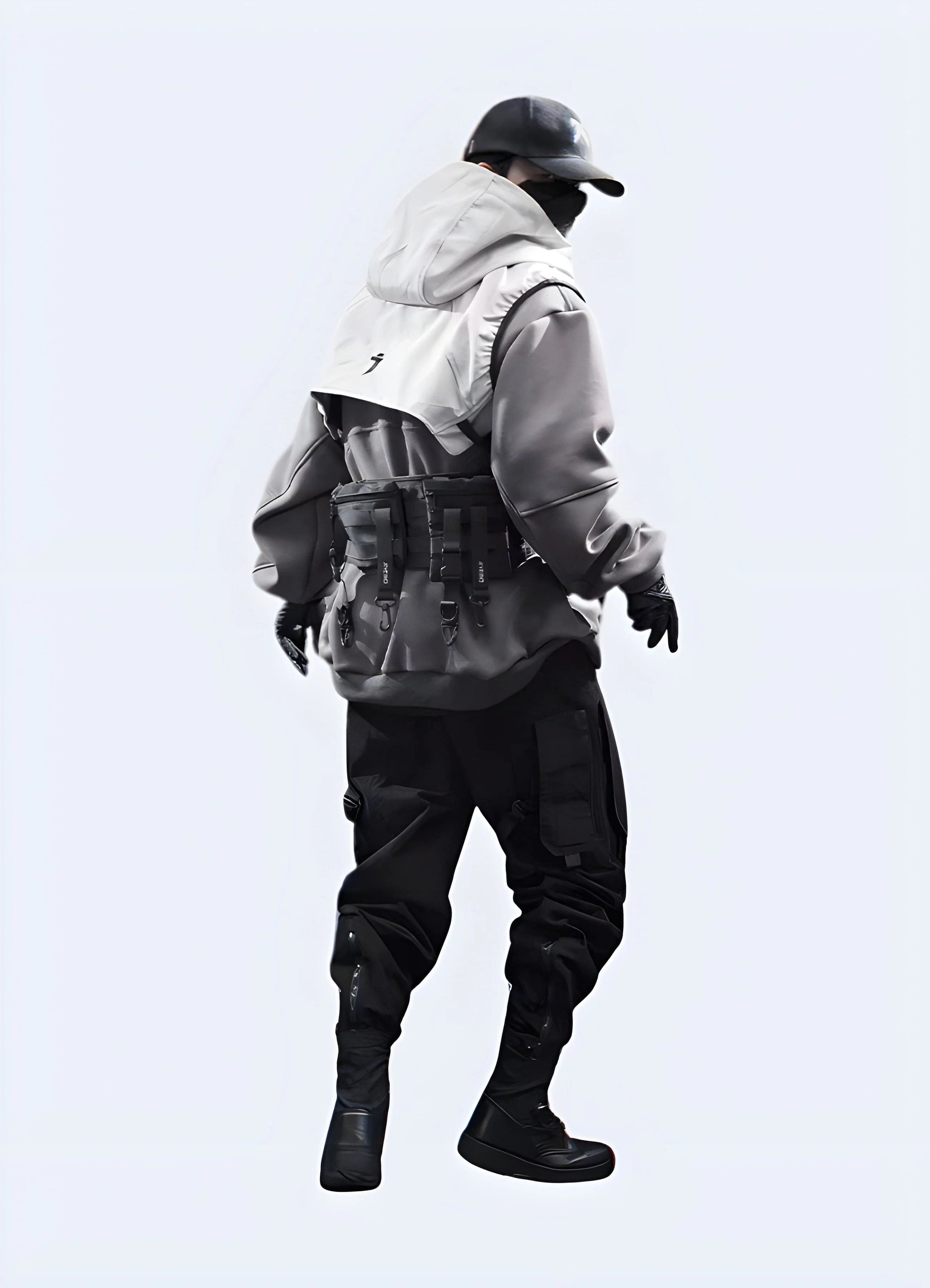 Black Tech Fleece Hoodie - Image 5