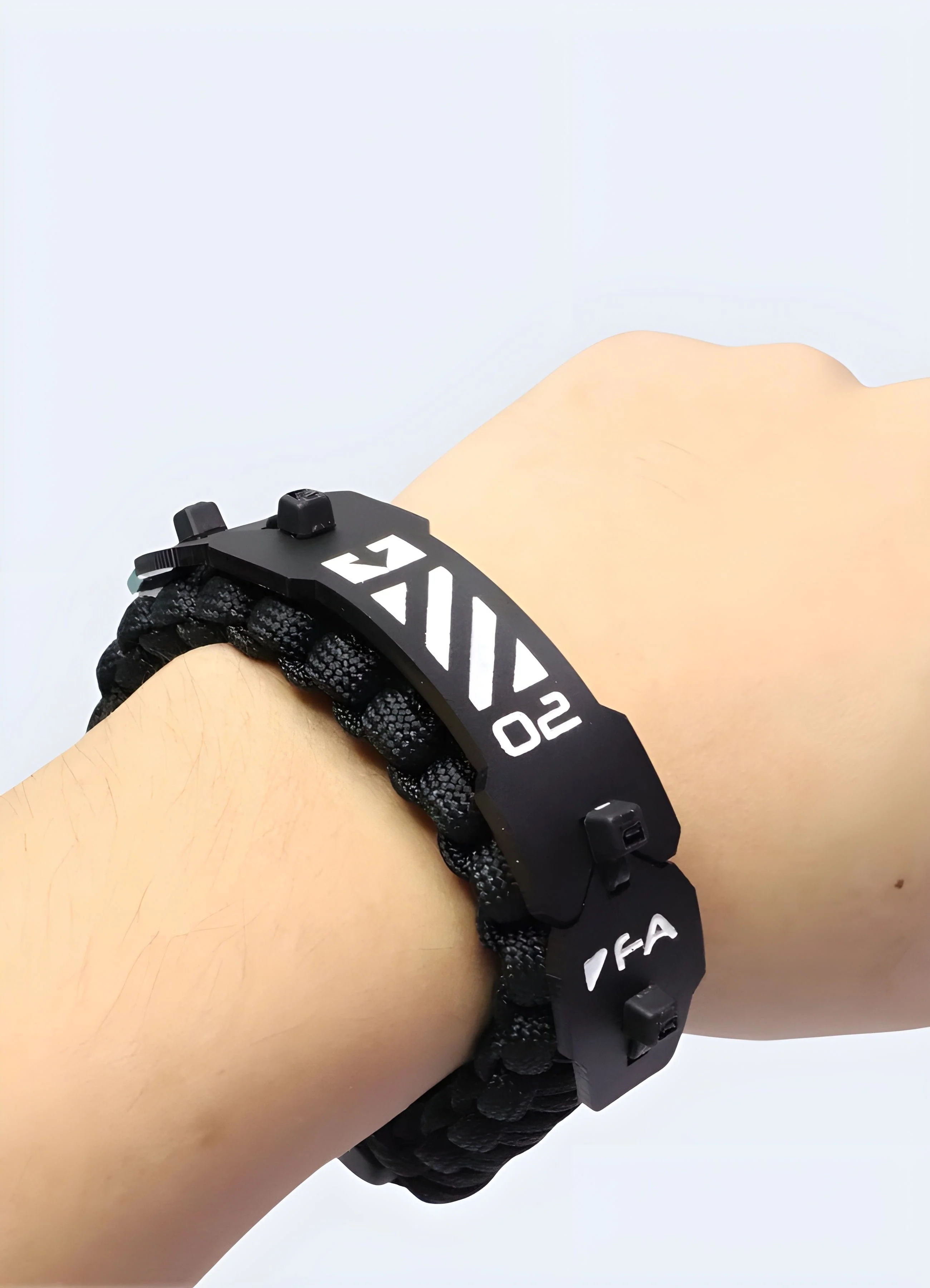 Black Techwear Cyberpunk Bracelet - Image 3