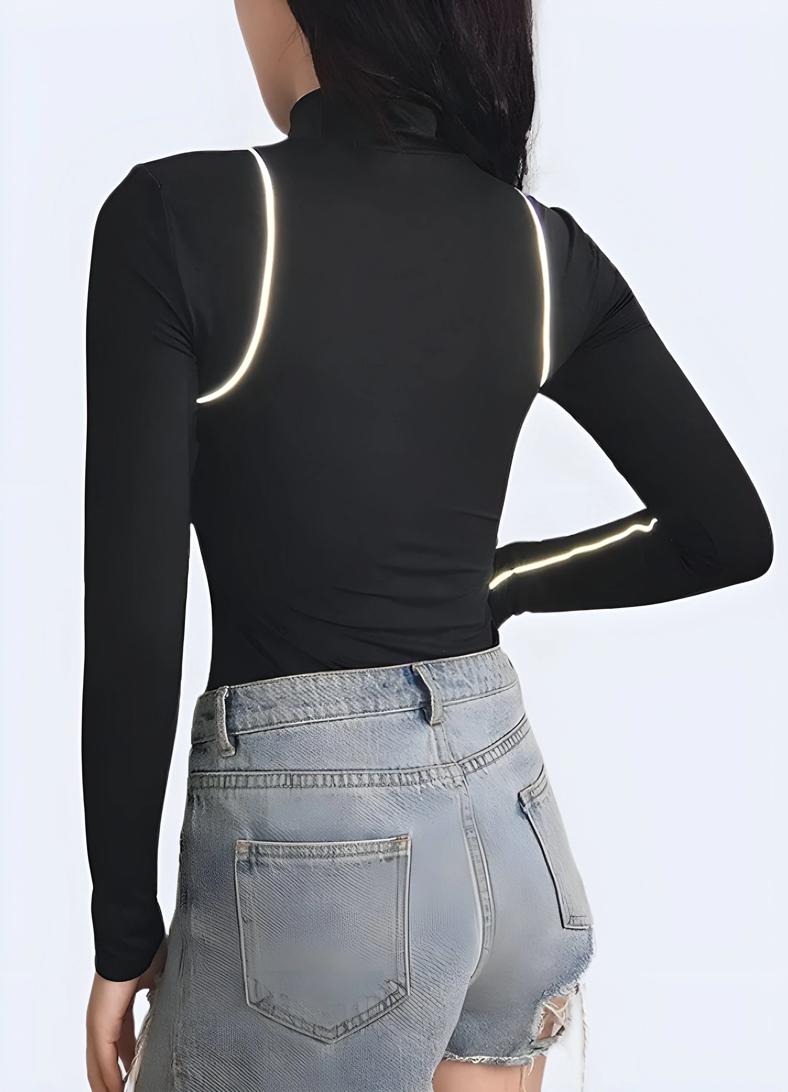 Black Turtleneck Bodysuit - Image 3