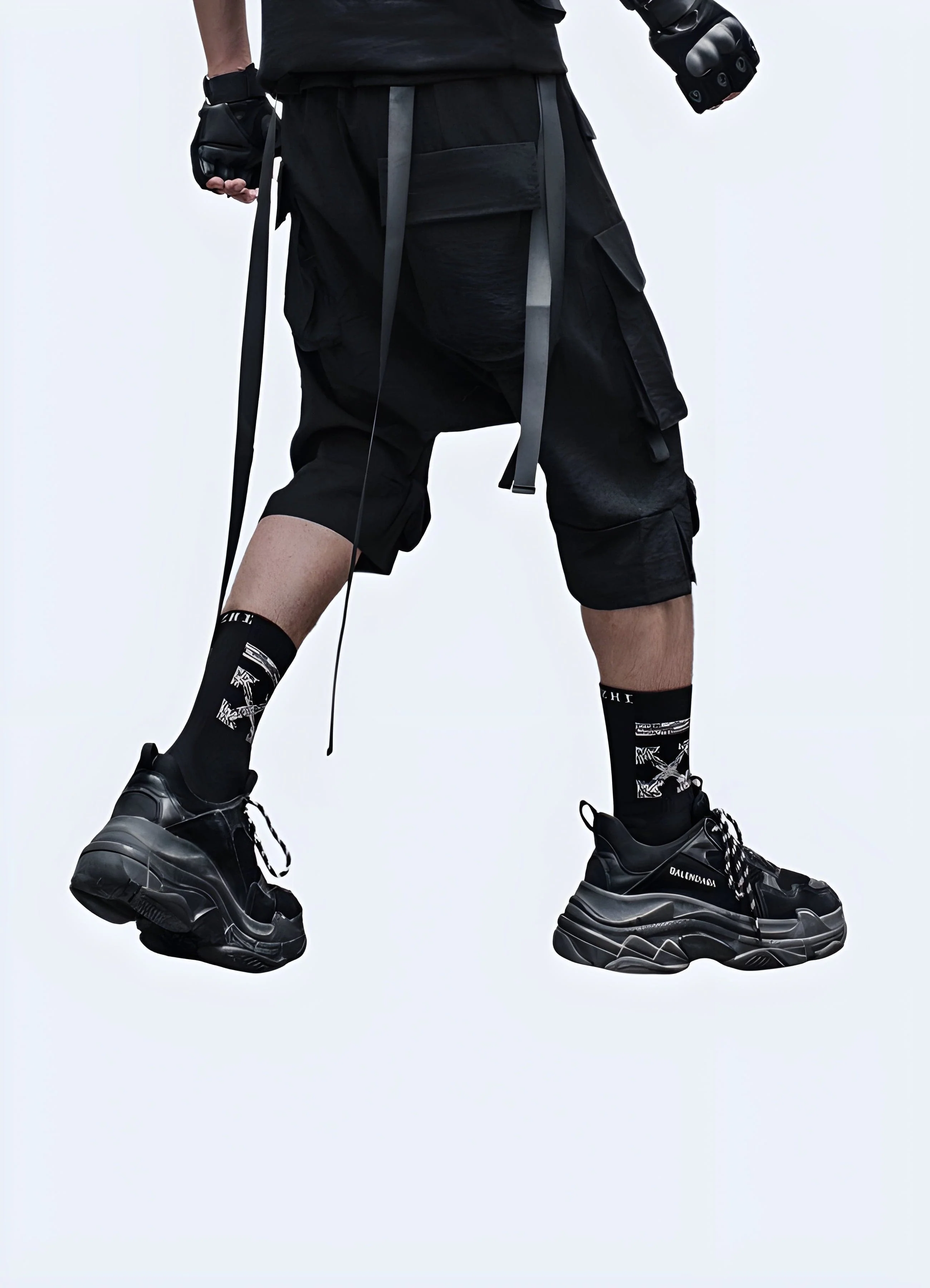 Drop Crotch Techwear Short - Image 3