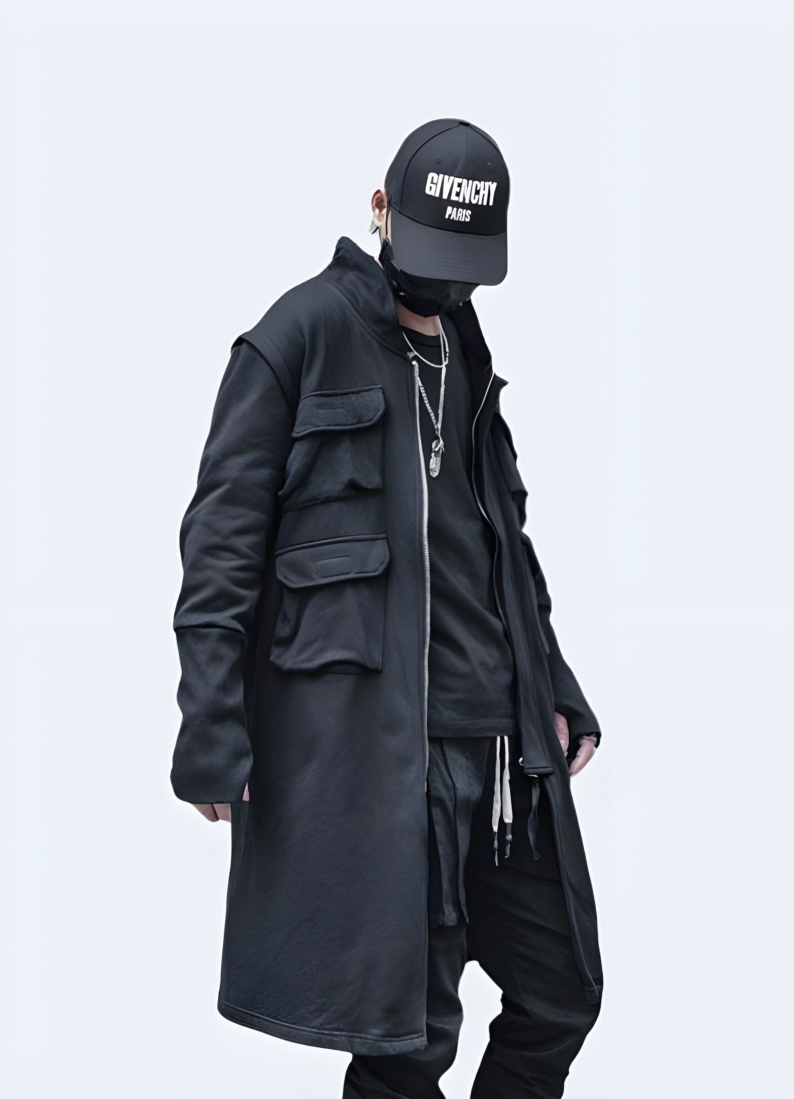 Techwear Long Coat - Image 3