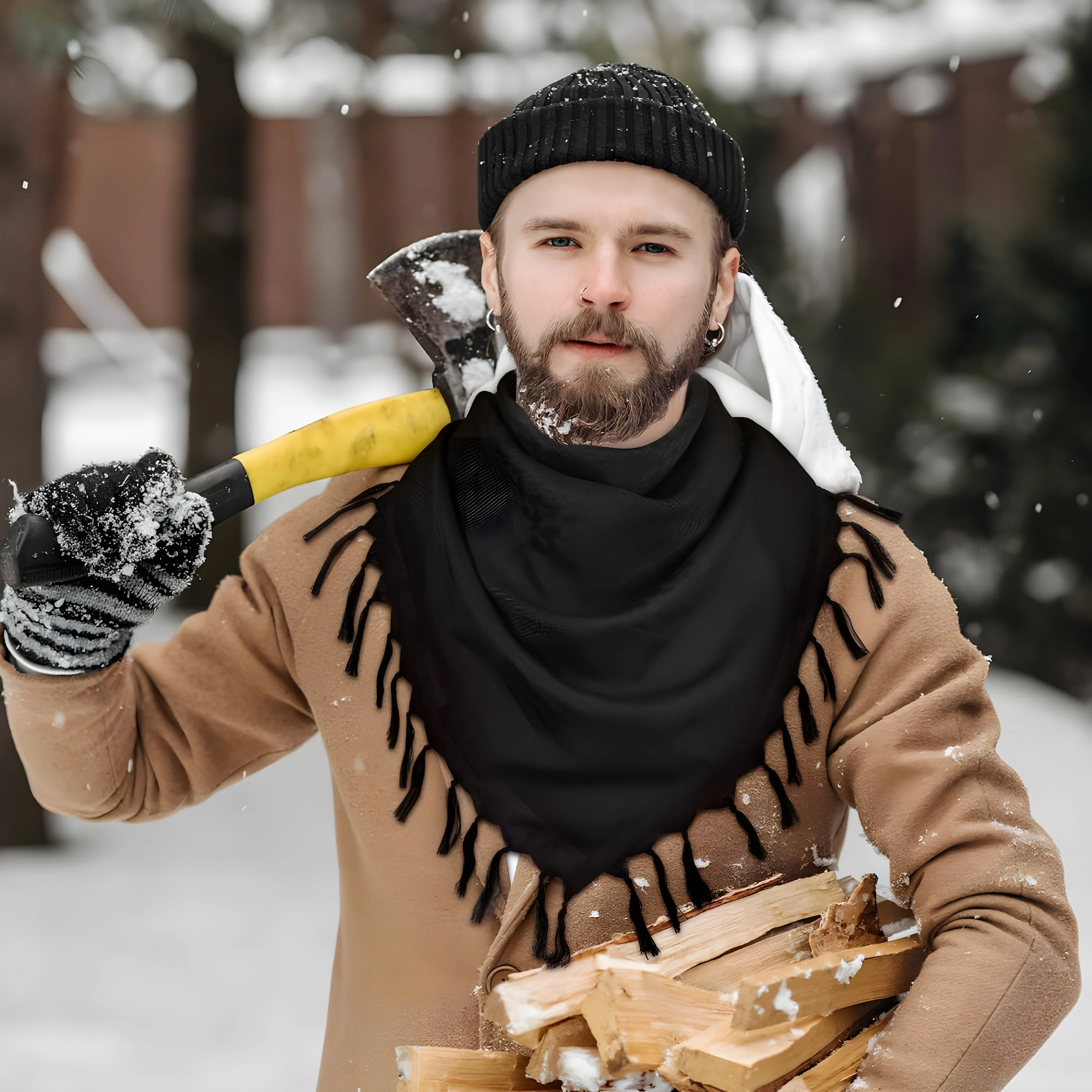 Wasteland Grey Dystopian Scarf - Image 5